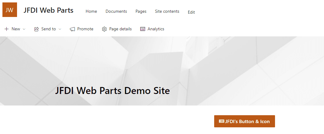 JFDI Buttons for SharePoint Web Part Screenshot use case one