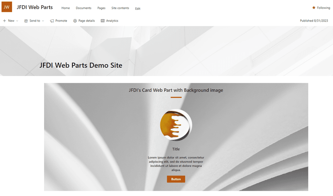 Cards for SharePoint Screenshot - Use Case One