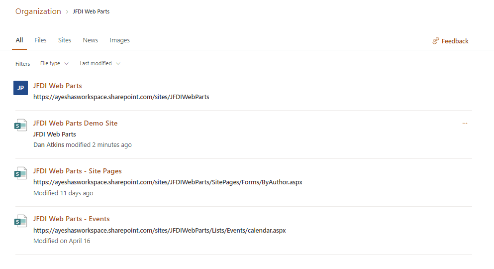 Search Box for SharePoint - Results Page