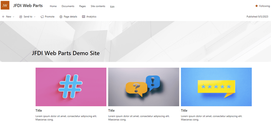 Tiles for SharePoint - Use Case One