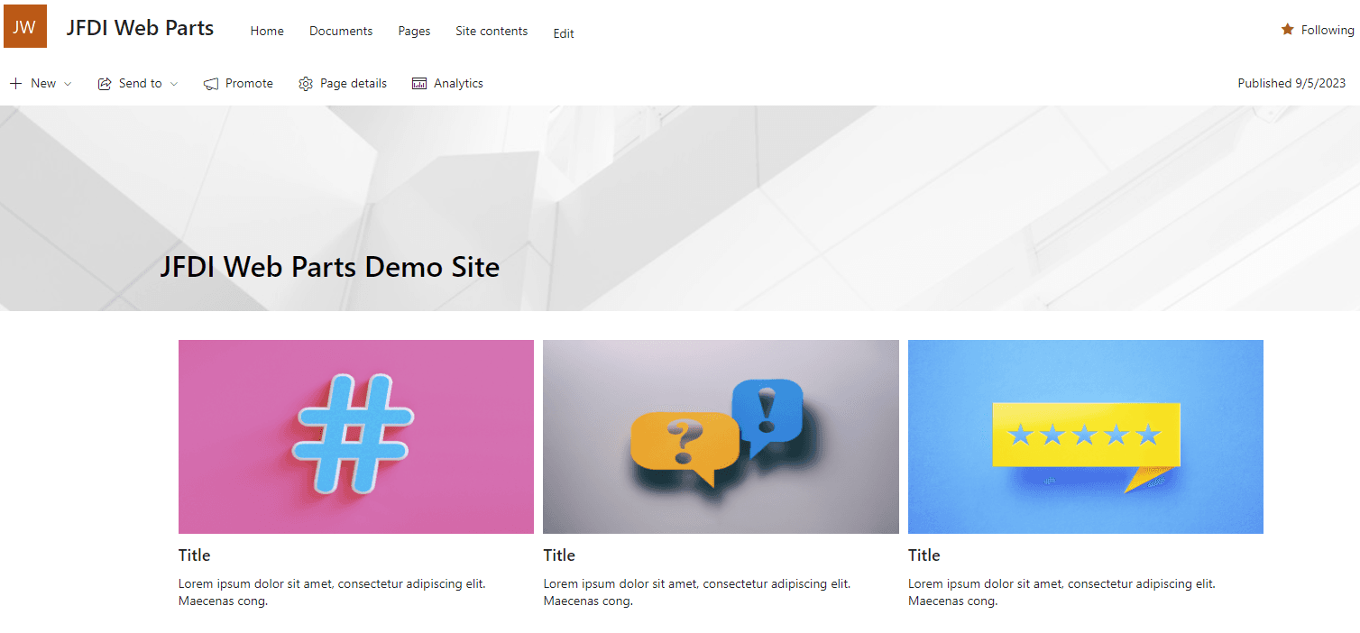 Tiles for SharePoint - Use Case One