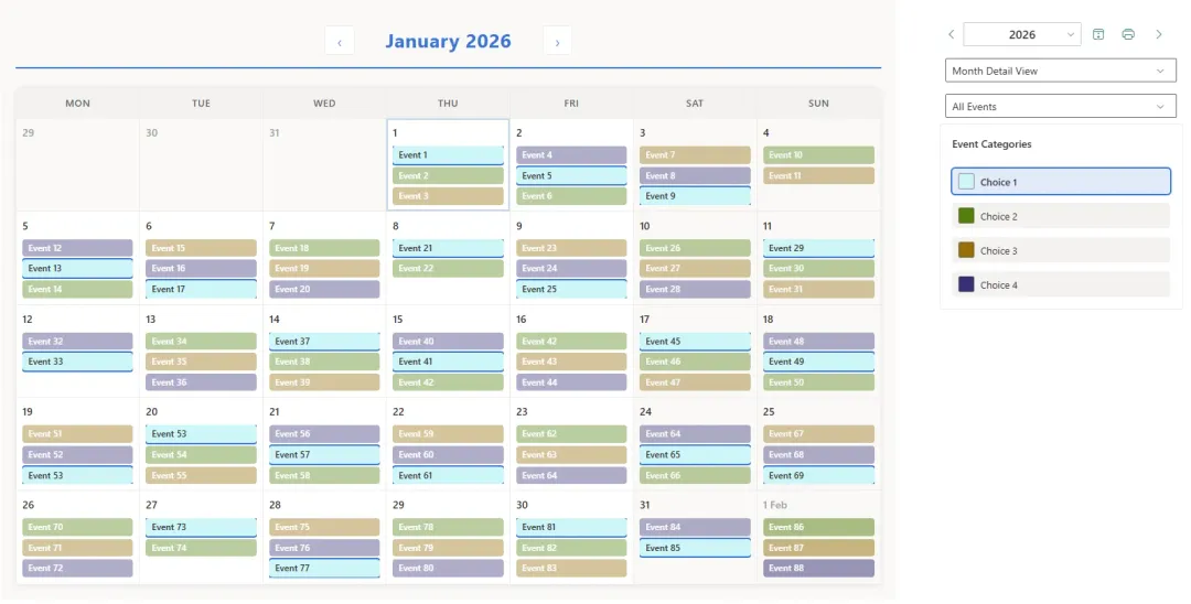 Calendar Planner web part - Filter by Category
