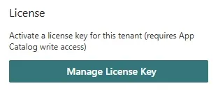 Calendar Planner web part properties pane - Manage License Key