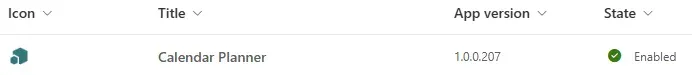 Calendar Planner added to the SharePoint App Catalog