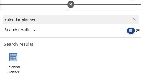 Search for Calendar Planner in the available web parts list on a SharePoint page